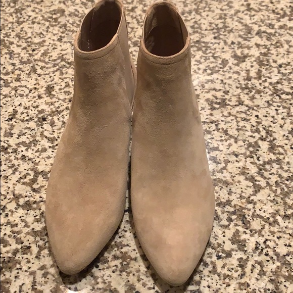 Joie Shoes - Joie Barleena Natural Suede Ankle Booties